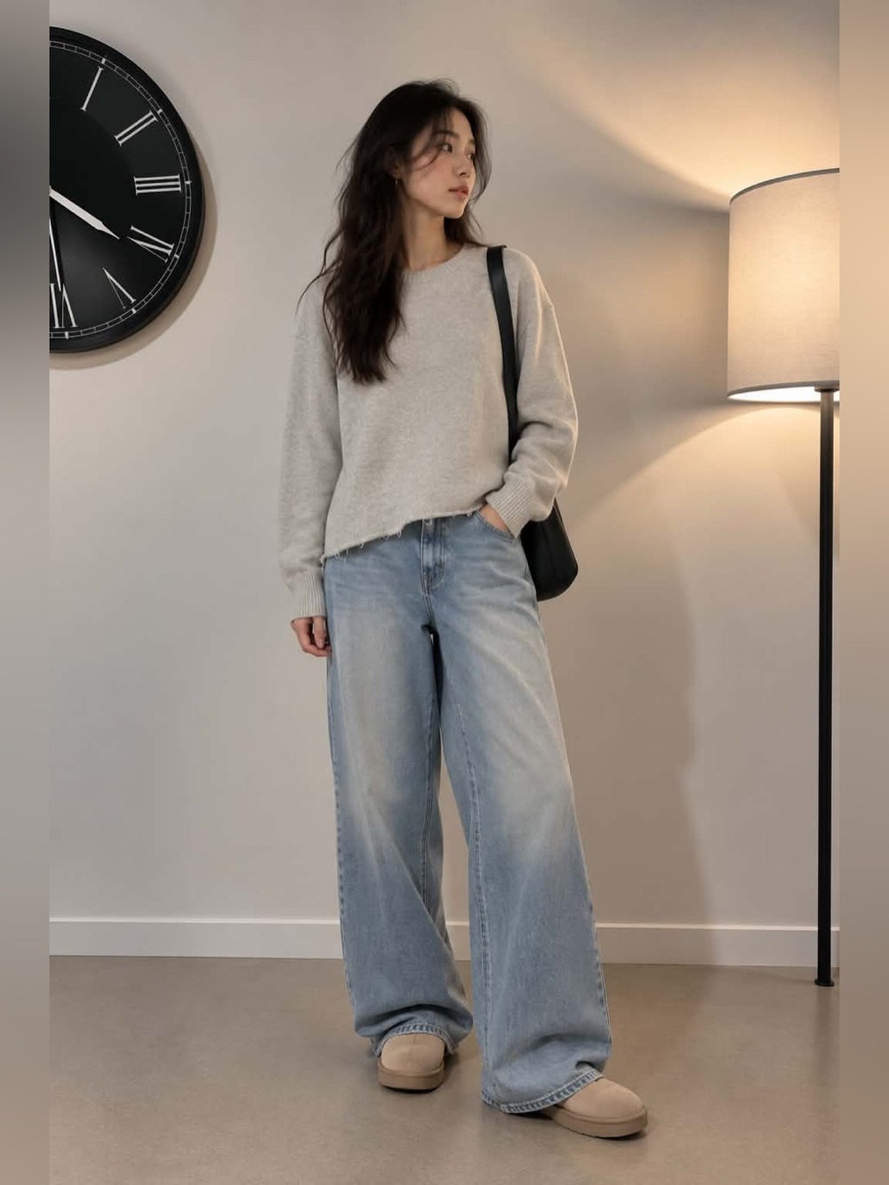 Brandy Melville Made in Italy wool blend Crewneck Sweater One Size! Pls see note